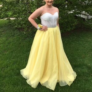 Yellow Rachel Allan Prom Dress